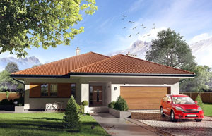 projekty domów parterowych